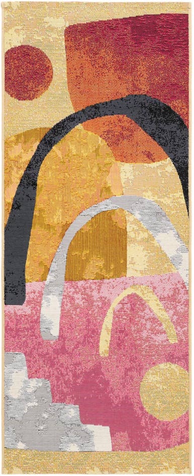 Detail image of 2' x 5' Easy-Clean Modern Indoor / Outdoor Runner Rug