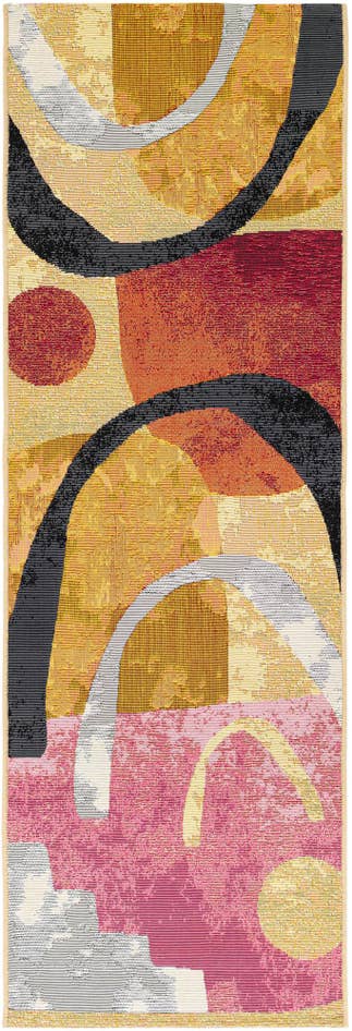 Detail image of 2' x 6' Easy-Clean Modern Indoor / Outdoor Runner Rug