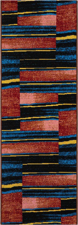 Detail image of 2' x 6' Easy-Clean Modern Indoor / Outdoor Runner Rug