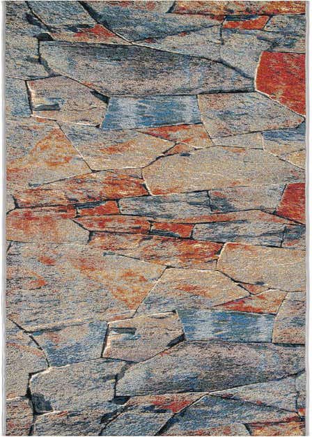 2' 7 x 12' Easy-Clean Modern Indoor / Outdoor Runner Rug