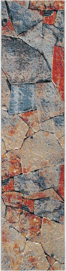 Detail image of 2' x 8' Easy-Clean Modern Indoor / Outdoor Runner Rug