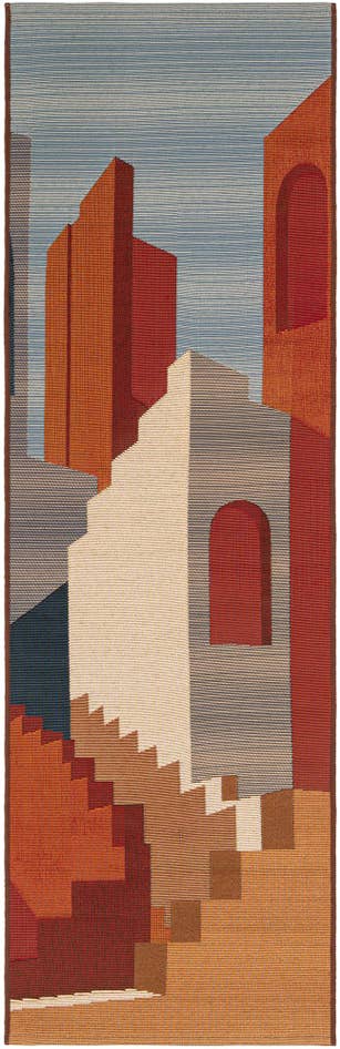 Detail image of 2' x 6' Easy-Clean Modern Indoor / Outdoor Runner Rug