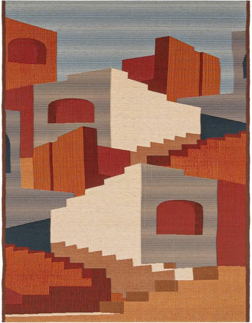 Detail image of 2' x 8' Easy-Clean Modern Indoor / Outdoor Runner Rug