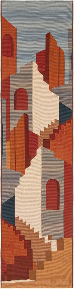 Detail image of 2' x 8' Easy-Clean Modern Indoor / Outdoor Runner Rug