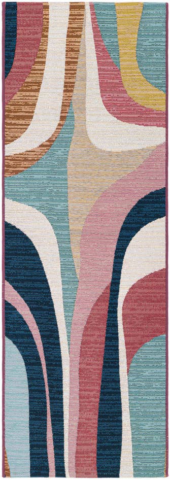 Detail image of 2' x 6' Easy-Clean Modern Indoor / Outdoor Runner Rug