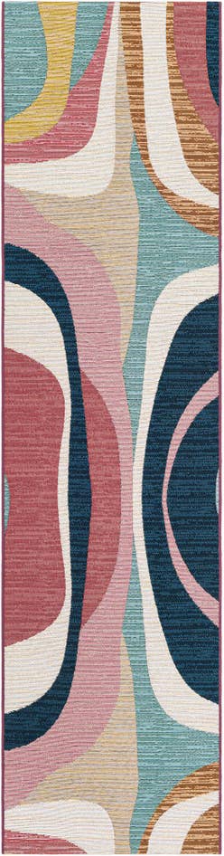 Detail image of 2' x 8' Easy-Clean Modern Indoor / Outdoor Runner Rug