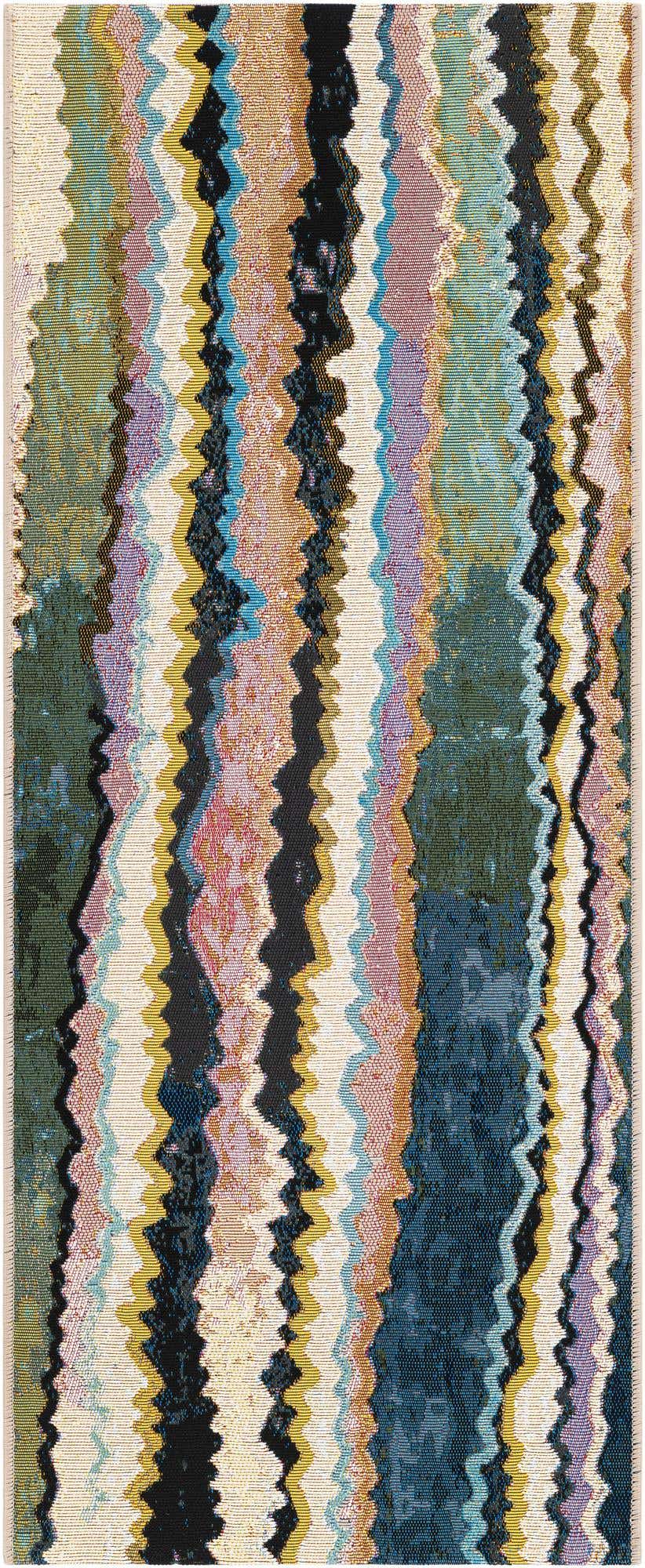 2' x 5' Easy-Clean Modern Indoor / Outdoor Runner Rug