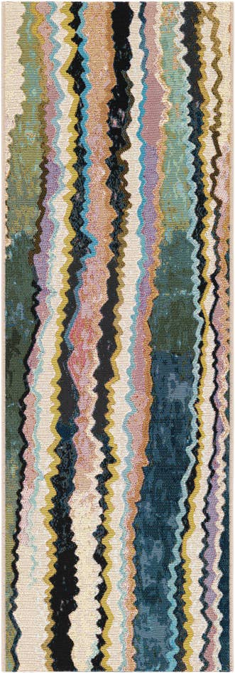 Detail image of 2' x 6' Easy-Clean Modern Indoor / Outdoor Runner Rug