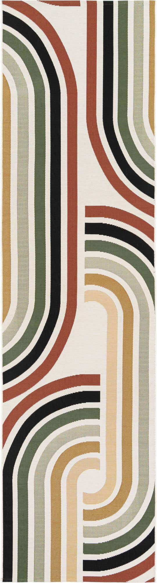 2' 7 x 10' Easy-Clean Modern Indoor / Outdoor Runner Rug