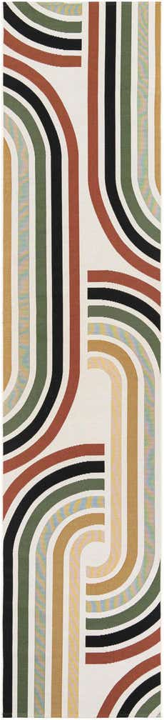2' 7 x 12' Easy-Clean Modern Indoor / Outdoor Runner Rug