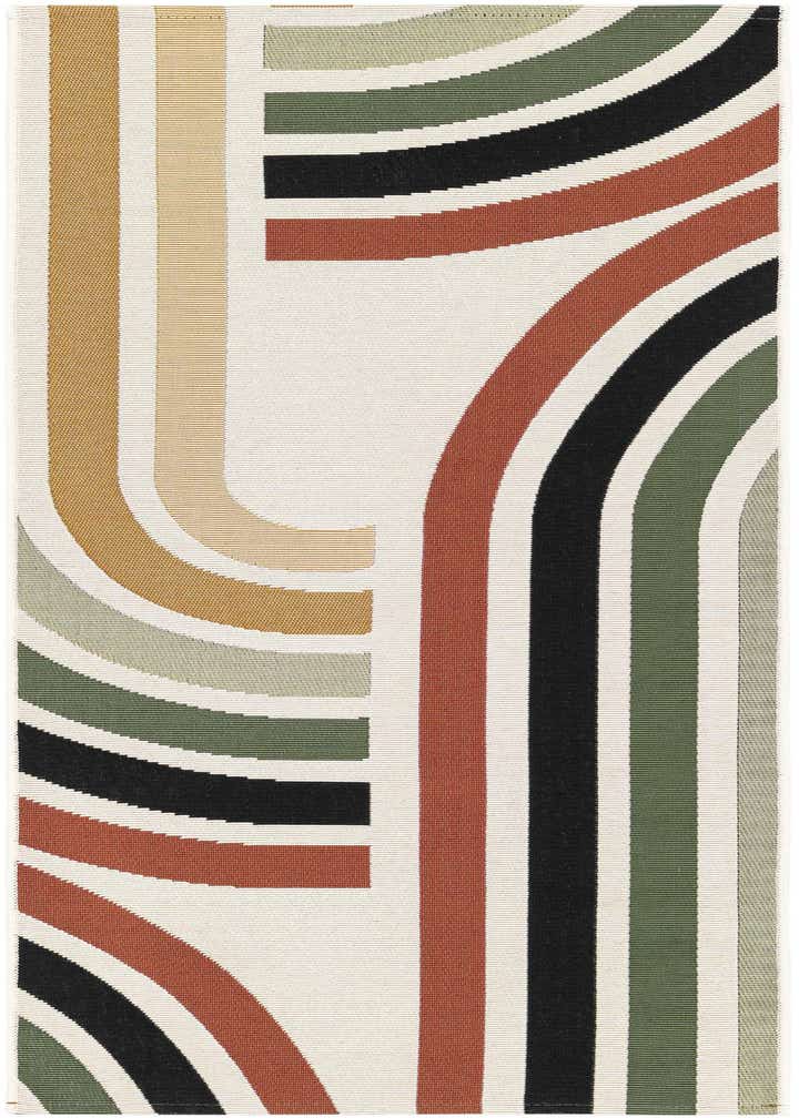 2' x 5' Easy-Clean Modern Indoor / Outdoor Runner Rug