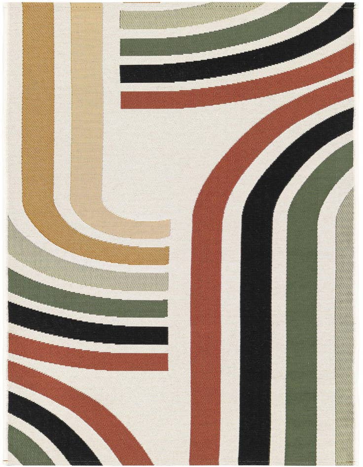 Detail image of 2' x 5' Easy-Clean Modern Indoor / Outdoor Runner Rug