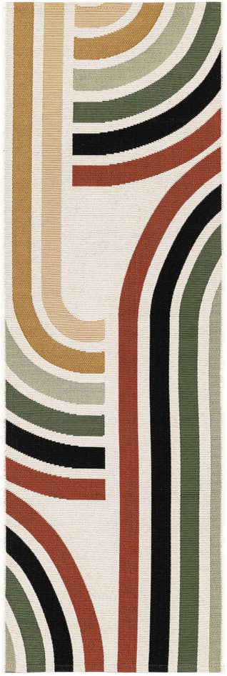 Detail image of 2' x 6' Easy-Clean Modern Indoor / Outdoor Runner Rug