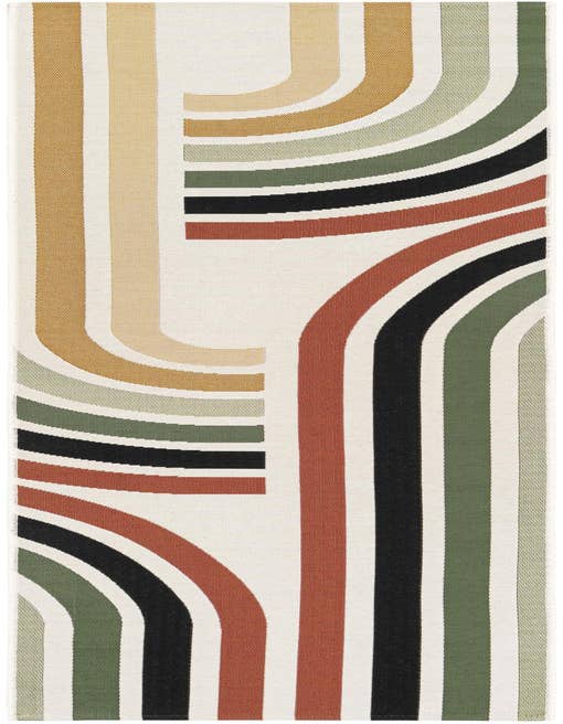 Detail image of 2' x 8' Easy-Clean Modern Indoor / Outdoor Runner Rug