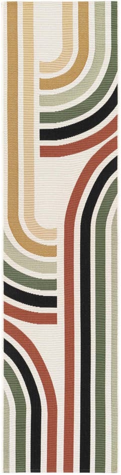 Detail image of 2' x 8' Easy-Clean Modern Indoor / Outdoor Runner Rug