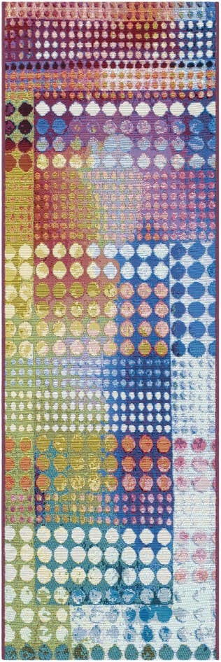 Detail image of 2' x 6' Easy-Clean Modern Indoor / Outdoor Runner Rug