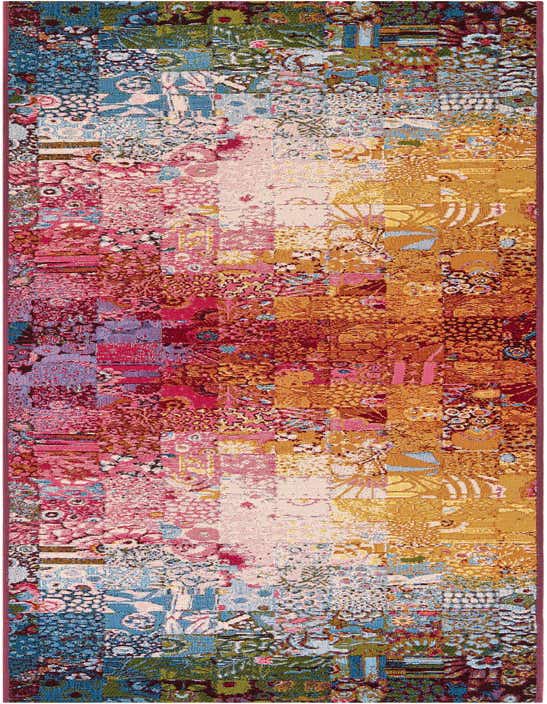2' 7 x 10' Easy-Clean Modern Indoor / Outdoor Runner Rug