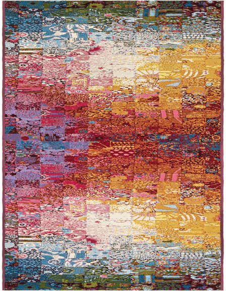 2' 7 x 12' Easy-Clean Modern Indoor / Outdoor Runner Rug