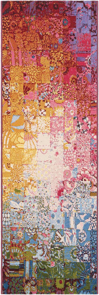 Detail image of 2' x 6' Easy-Clean Modern Indoor / Outdoor Runner Rug