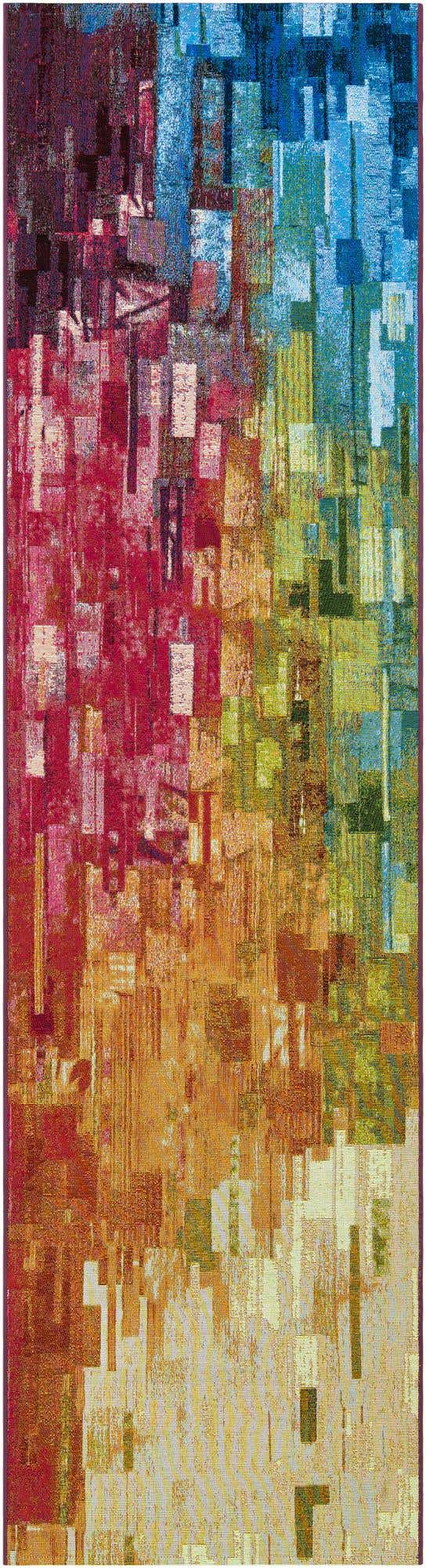 2' 7 x 10' Easy-Clean Modern Indoor / Outdoor Runner Rug