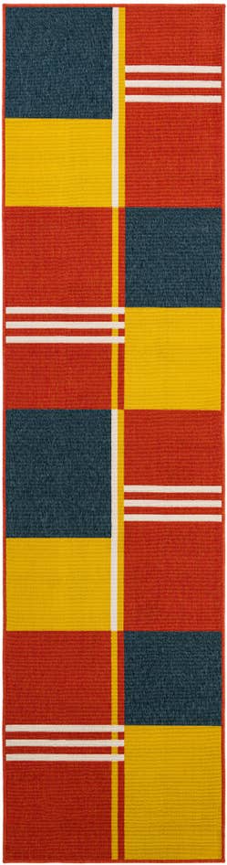 Detail image of 2' 7 x 10' Easy-Clean Modern Indoor / Outdoor Runner Rug