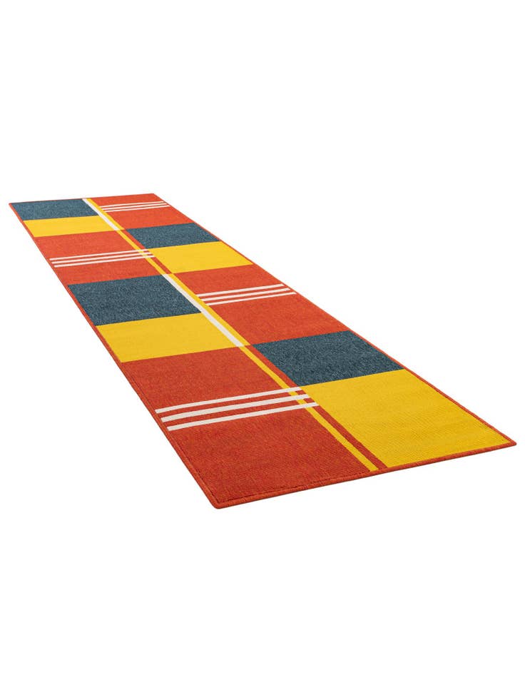 Detail image of 2' 7 x 10'  Washable Modern Indoor / Outdoor Runner Rug