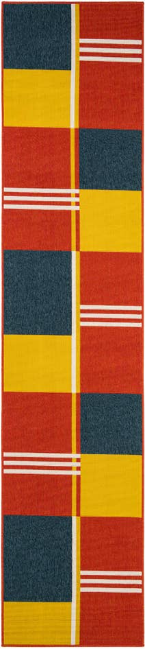 Detail image of 2' 7 x 12' Easy-Clean Modern Indoor / Outdoor Runner Rug