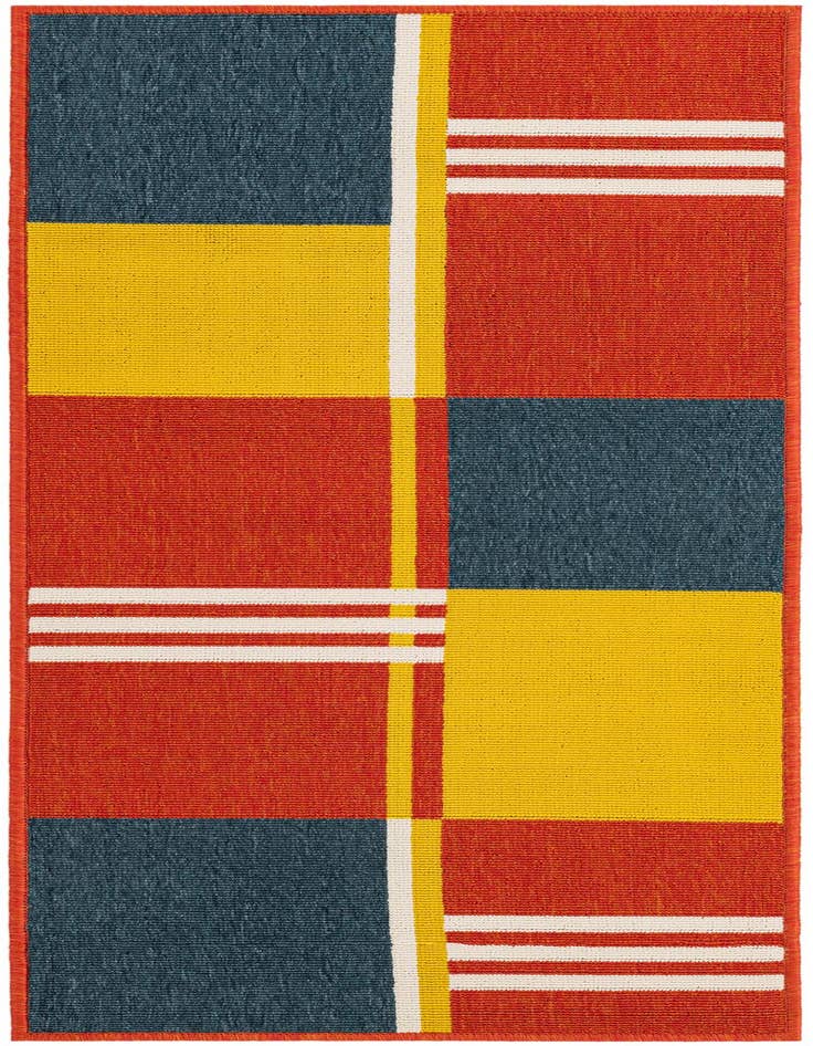 Detail image of 2' x 5' Easy-Clean Modern Indoor / Outdoor Runner Rug