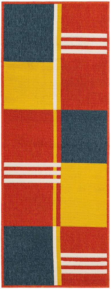 2' x 5' Easy-Clean Modern Indoor / Outdoor Runner Rug