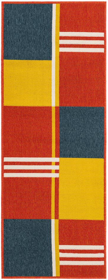 Detail image of 2' x 5' Easy-Clean Modern Indoor / Outdoor Runner Rug