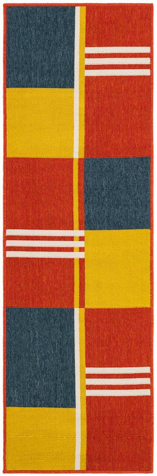 Detail image of 2' x 6' Easy-Clean Modern Indoor / Outdoor Runner Rug