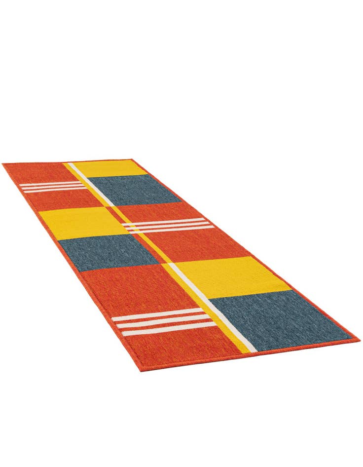 Detail image of 2' x 6'  Washable Modern Indoor / Outdoor Runner Rug
