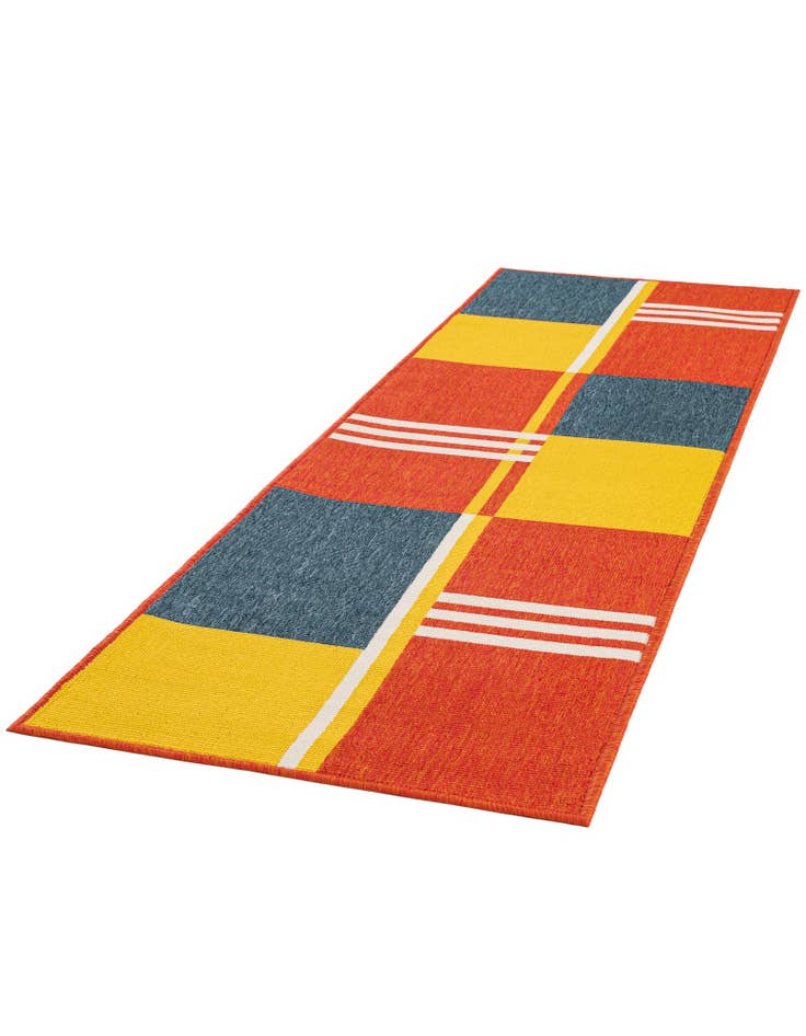 Detail image of 2' x 6'  Washable Modern Indoor / Outdoor Runner Rug