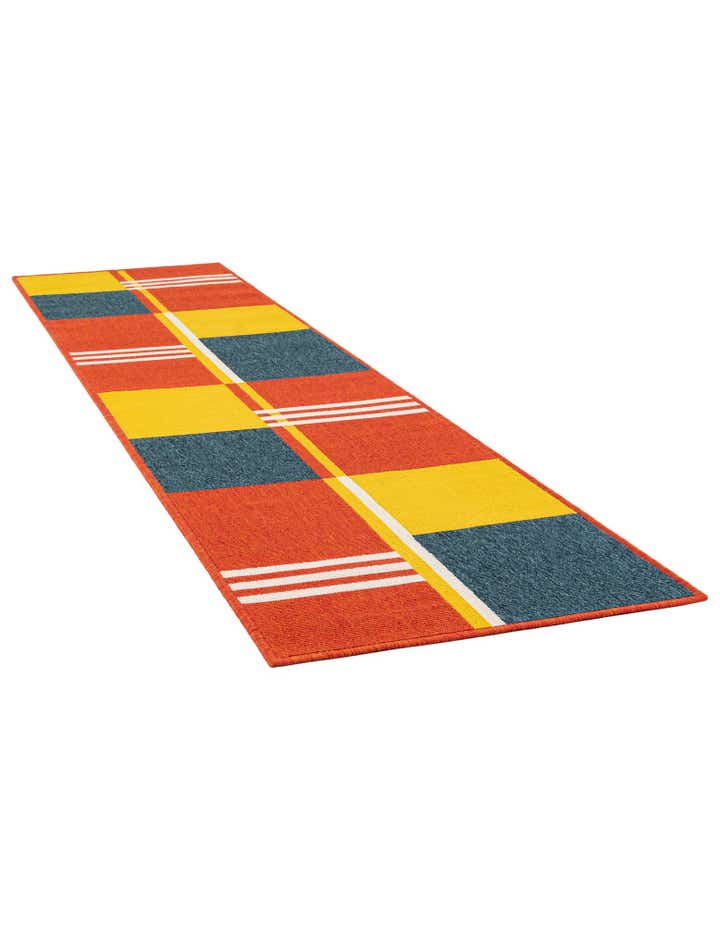 2' x 8' Easy-Clean Modern Indoor / Outdoor Runner Rug