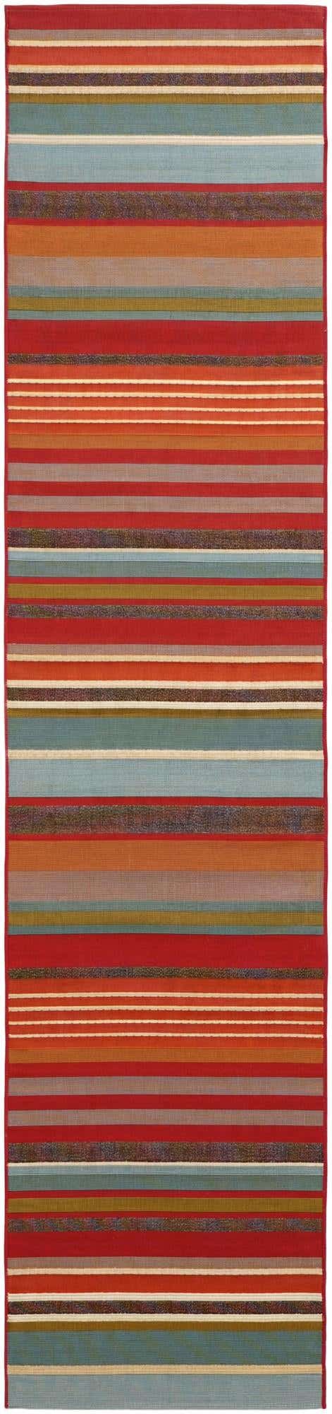 2' 7 x 12' Easy-Clean Modern Indoor / Outdoor Runner Rug