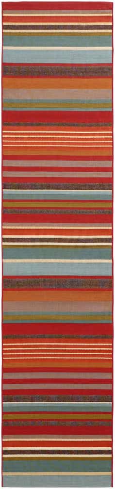 2' 7 x 12' Easy-Clean Modern Indoor / Outdoor Runner Rug