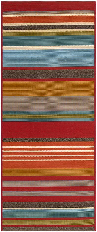 Detail image of 2' x 5' Easy-Clean Modern Indoor / Outdoor Runner Rug