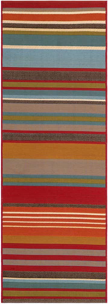 2' x 6' Easy-Clean Modern Indoor / Outdoor Runner Rug