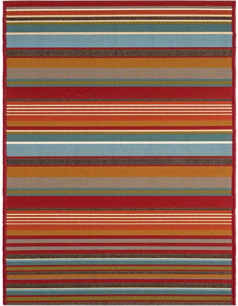 Detail image of 2' x 8' Easy-Clean Modern Indoor / Outdoor Runner Rug