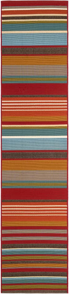 Detail image of 2' x 8' Easy-Clean Modern Indoor / Outdoor Runner Rug