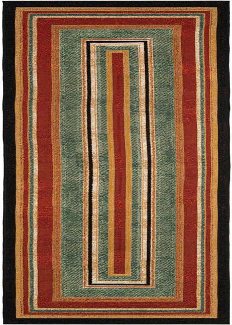 2' 7 x 12' Easy-Clean Modern Indoor / Outdoor Runner Rug