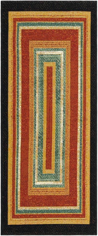 Detail image of 2' x 5' Easy-Clean Modern Indoor / Outdoor Runner Rug