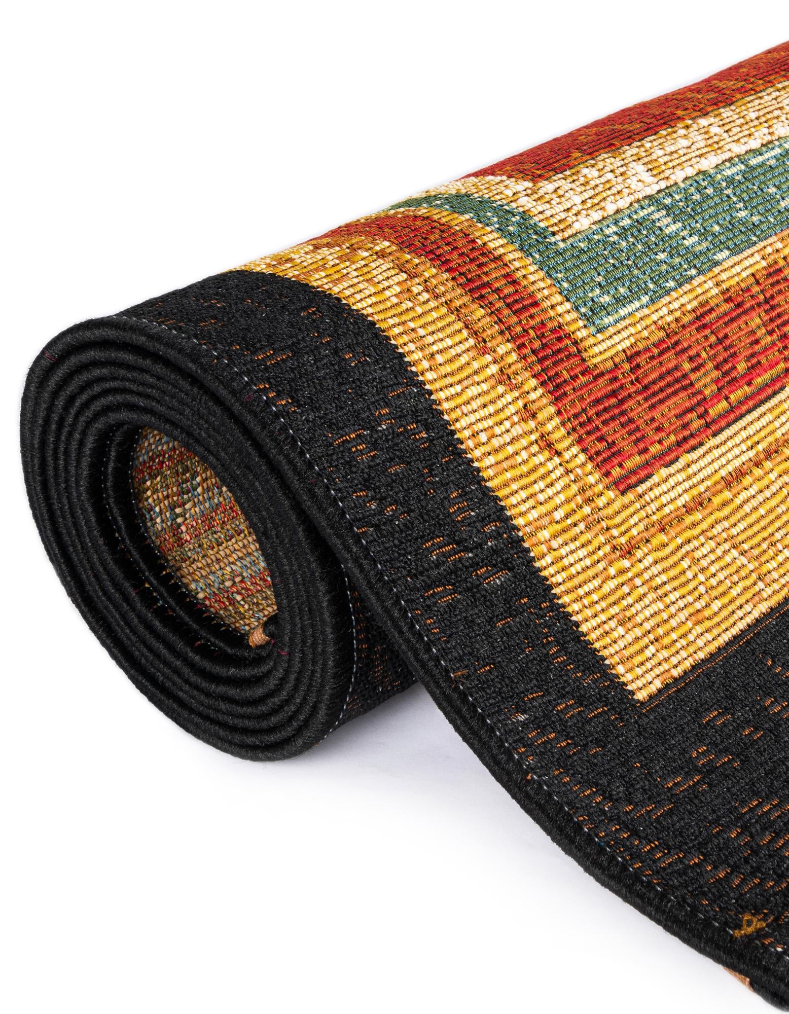 2' 7 x 12' Easy-Clean Modern Indoor / Outdoor Runner Rug