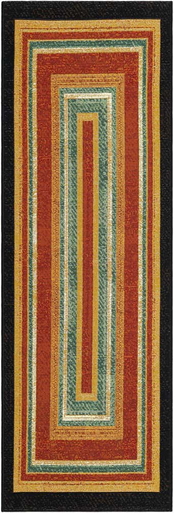 2' x 6' Easy-Clean Modern Indoor / Outdoor Runner Rug