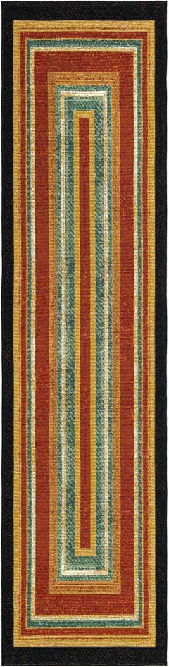 Detail image of 2' x 8' Easy-Clean Modern Indoor / Outdoor Runner Rug