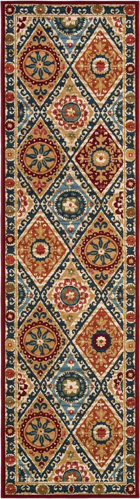 2' 7 x 10' Easy-Clean Modern Indoor / Outdoor Runner Rug