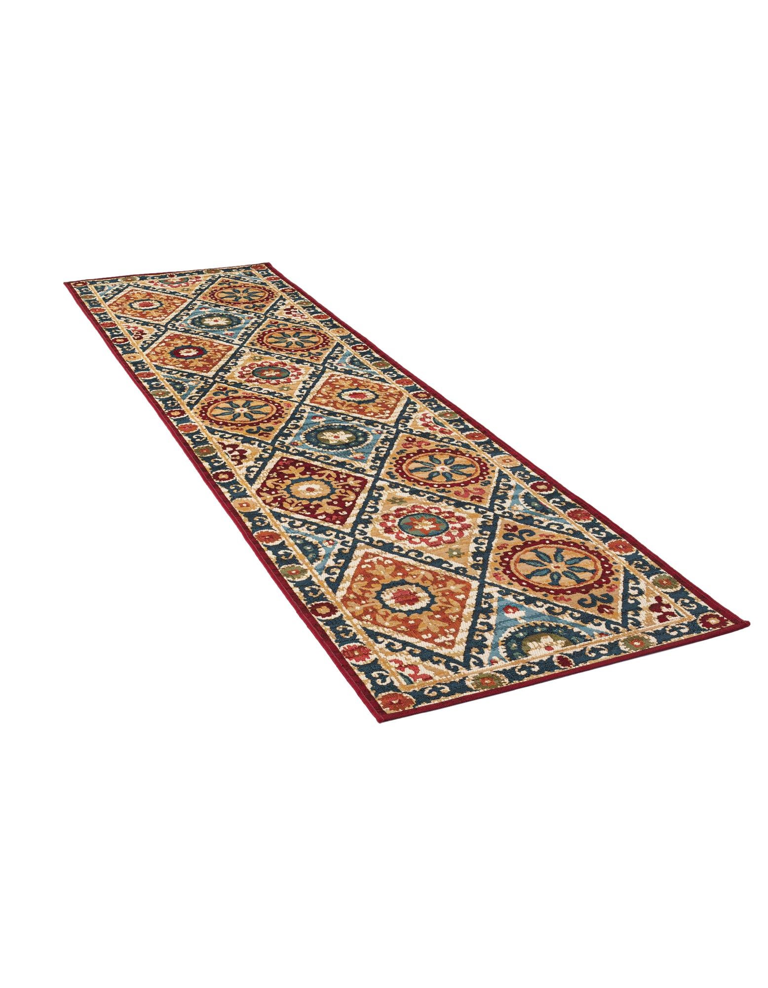 2' 7 x 10' Easy-Clean Modern Indoor / Outdoor Runner Rug