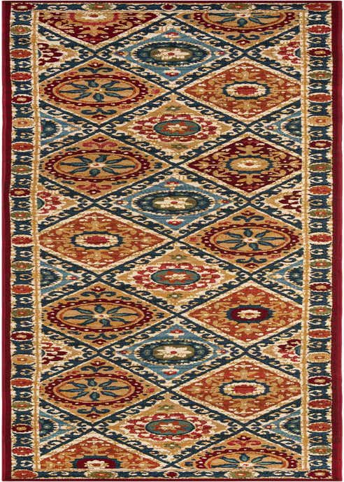 2' 7 x 12' Easy-Clean Modern Indoor / Outdoor Runner Rug