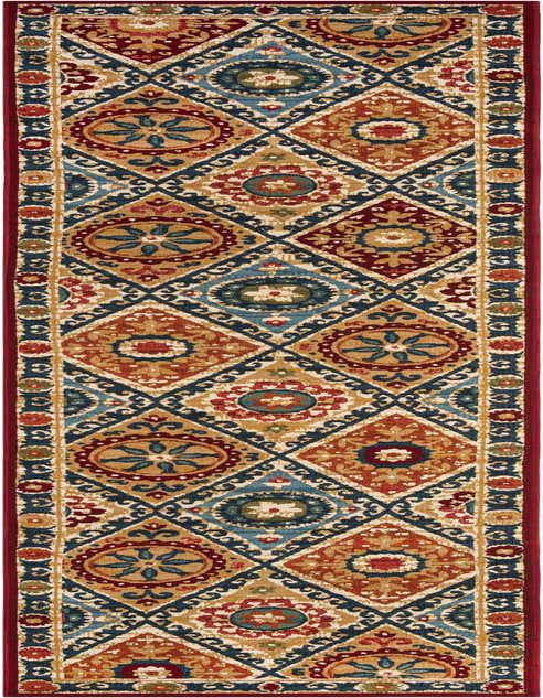 2' 7 x 12' Easy-Clean Modern Indoor / Outdoor Runner Rug