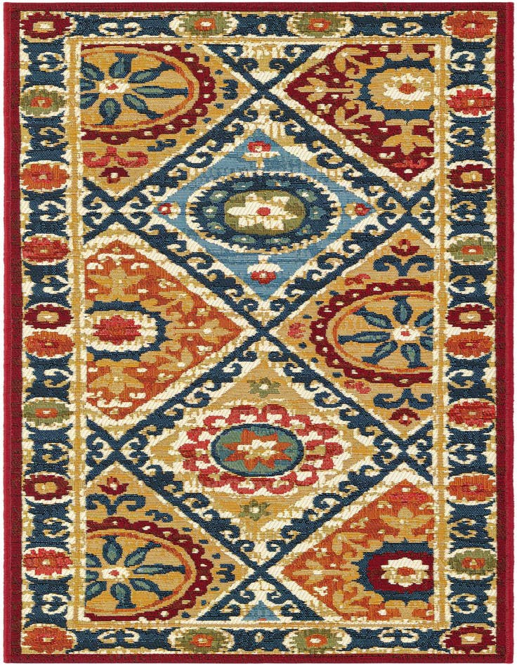 Detail image of 2' x 5' Easy-Clean Modern Indoor / Outdoor Runner Rug